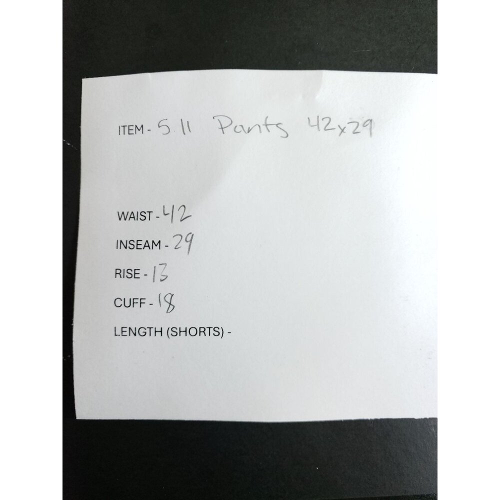 5.11 Tactical Utility Pants Mens Size 42x29 Black Polyester Blend High-Rise - Picture 8 of 9